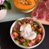 Insalata prosciutto, melone e burrata